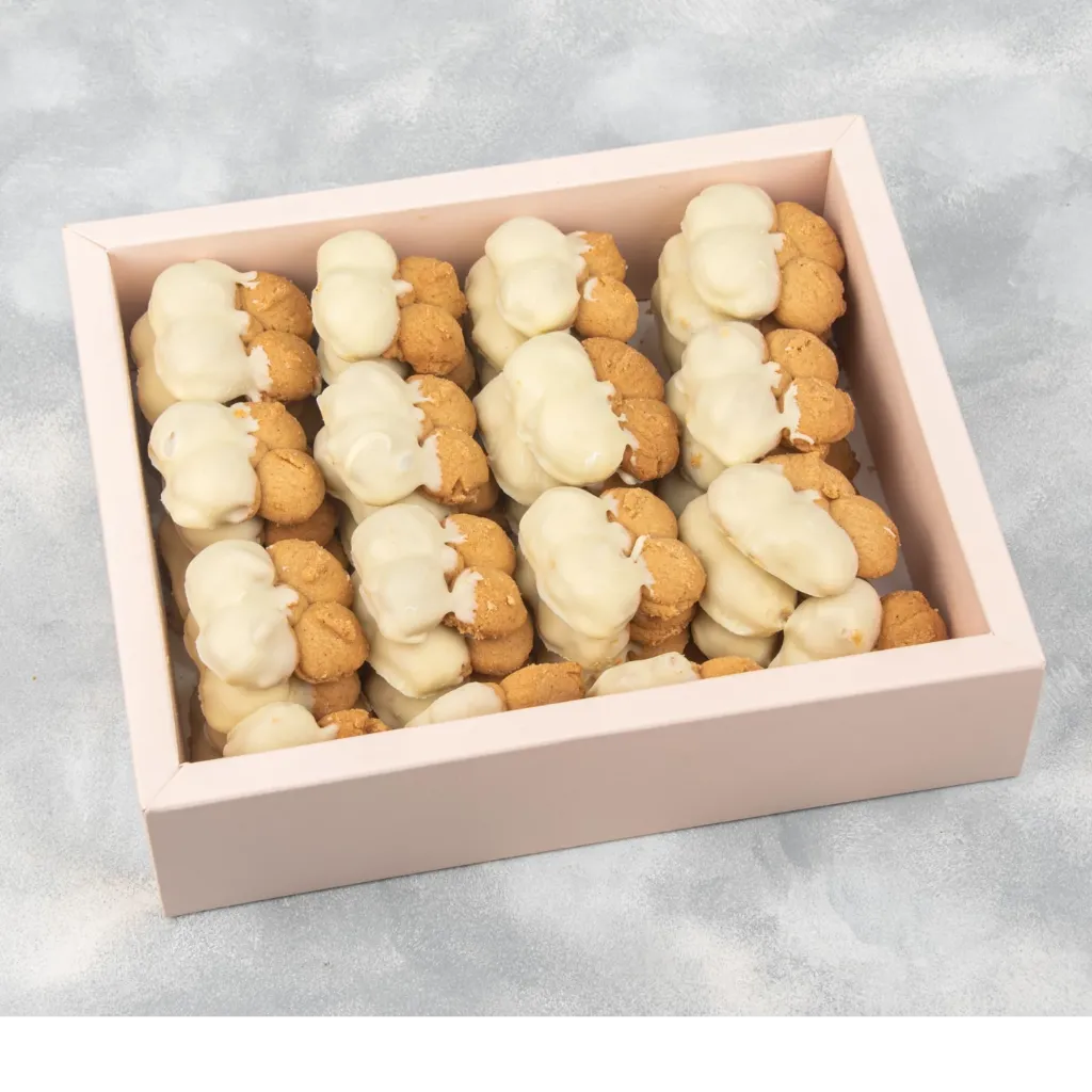 Hazelnut Biscuits Belgian White Chocolate 600 GM