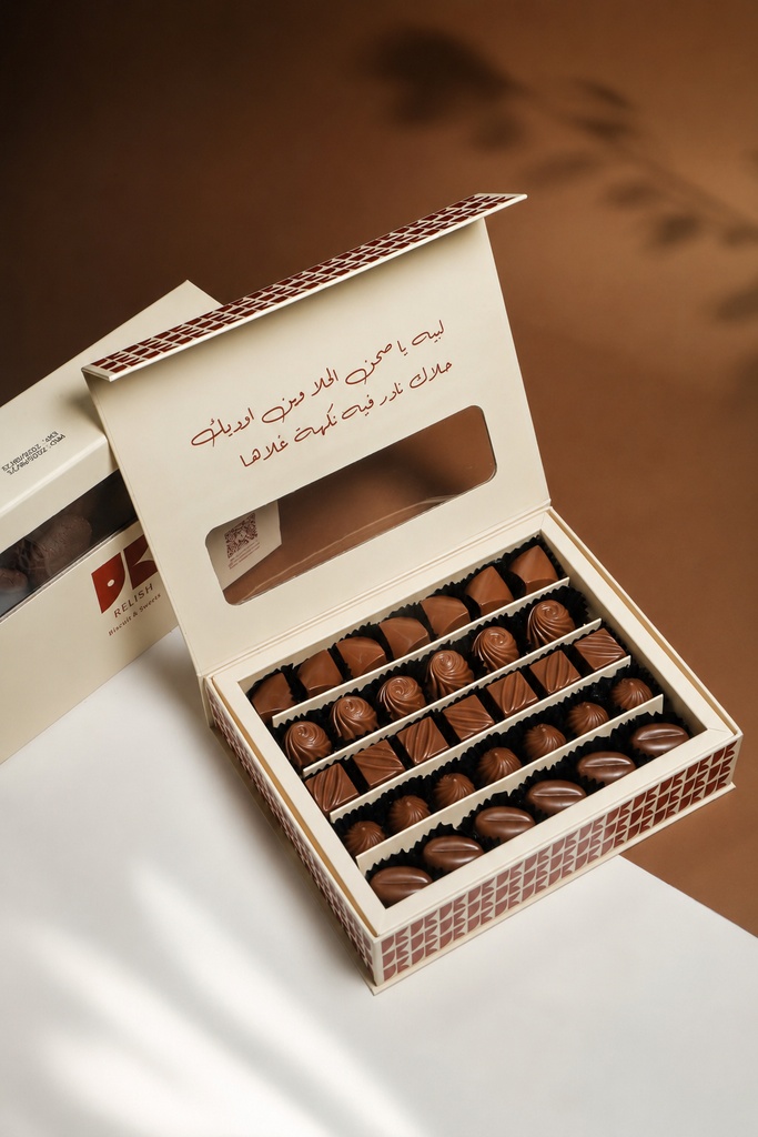 علبة شوكولاته بلجيكية 60  قطعة