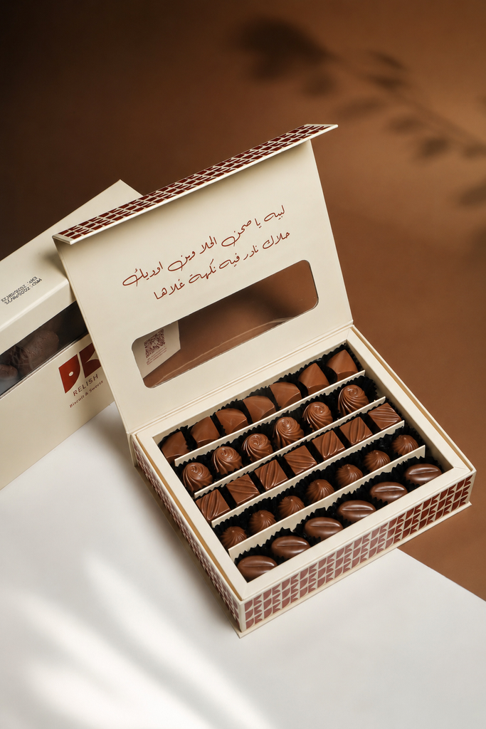 علبة شوكولاته بلجيكية 60 قطعة