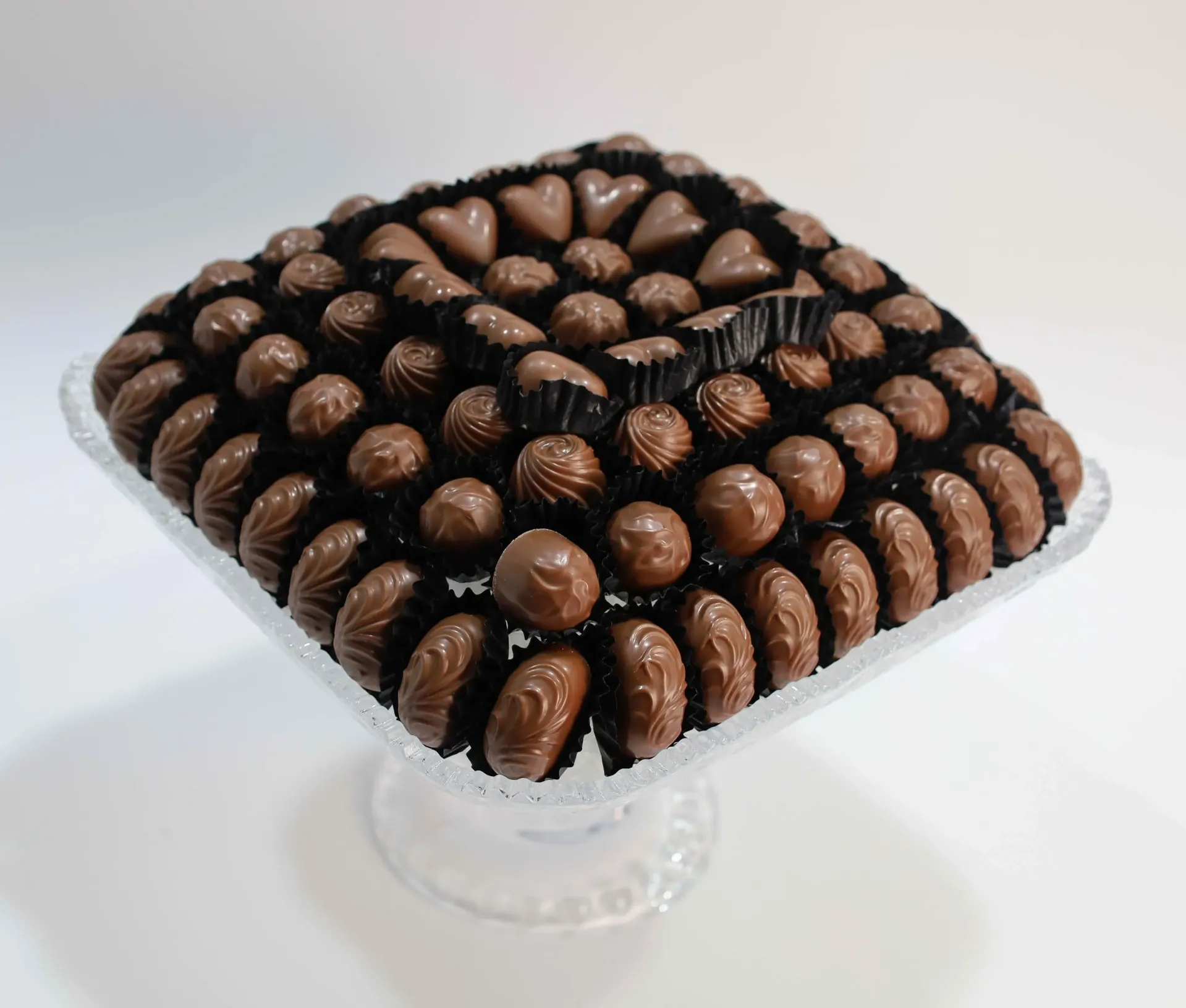 صينية زجاج شوكولاته بلجيكية 1.1  كيلو 