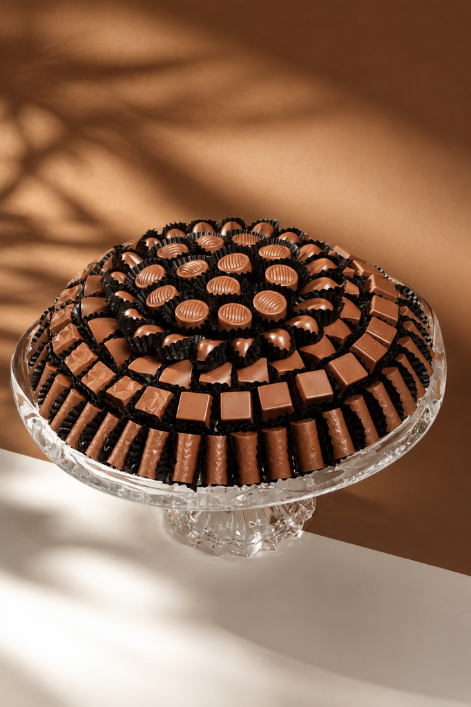 Belgian chocolate glass tray 1.4 kg