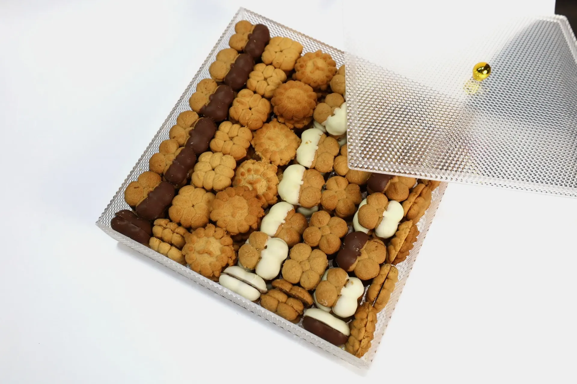 صندوق بسكويت ريليش ضيافة أكريليك فاخرة 1.5  كيلو